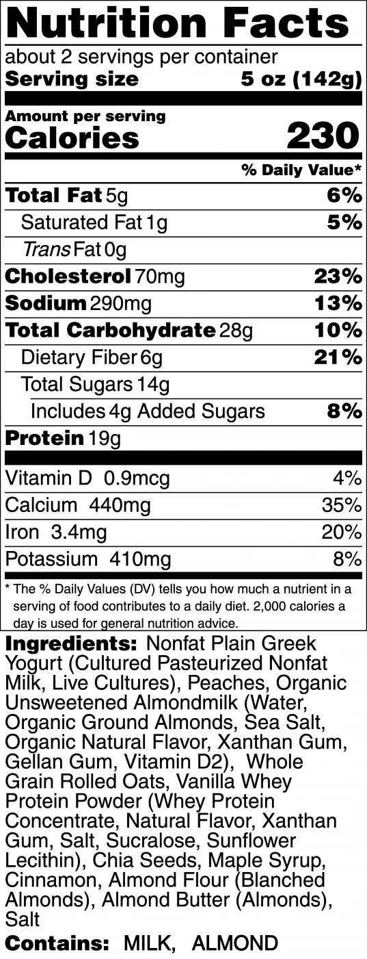 Peach Cobbler Protein Overnight Oats - Image 3